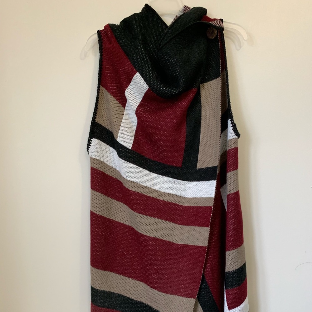 Knee Length Vest Cardigan